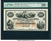 Argentina Provincia de Buenos Ayres 50 Pesos 1.1.1869 Pick S488fp Proof PMG About Uncirculated 50 EPQ. Four POCs.

HID09801242017

© 2020 Heritage Auc...