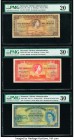 Bermuda Bermuda Government 5; 10 Shillings; 1 Pound 1.5.1957 Pick 18b; 19b; 20b Three Examples PMG Very Fine 20; Very Fine 30 EPQ; Very Fine 30. 

HID...