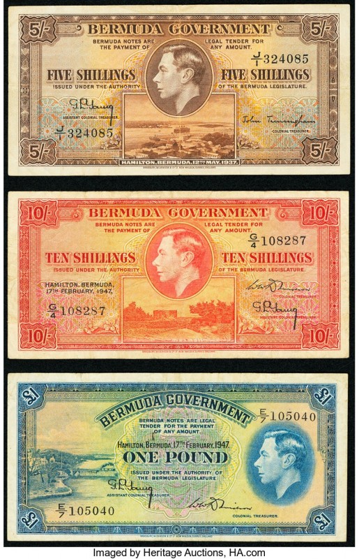 Bermuda Bermuda Government Group Lot of 3 Examples Very Fine. 

HID09801242017

...