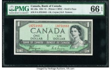 Canada Bank of Canada $1 1954 Pick 66a BC-29a "Devil's Face" PMG Gem Uncirculated 66 EPQ. 

HID09801242017

© 2020 Heritage Auctions | All Rights Rese...