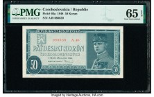 Czechoslovakia Republic of Czechoslovakia 50 Korun 3.7.1948 Pick 66a PMG Gem Uncirculated 65 EPQ. 

HID09801242017

© 2020 Heritage Auctions | All Rig...