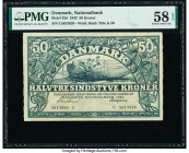 Denmark National Bank 50 Kroner 1942 Pick 32d PMG Choice About Unc 58 EPQ. 

HID09801242017

© 2020 Heritage Auctions | All Rights Reserve