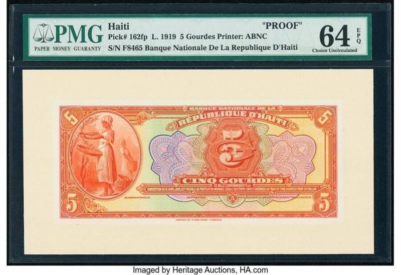 Haiti Banque Nationale de la Republique d'Haiti 5 Gourdes 1919 Pick 162fp Front ...