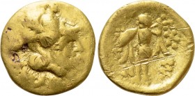 CENTRAL EUROPE. Boii. GOLD 1/8 Stater (2nd-1st centuries BC). "Athena Alkis" type