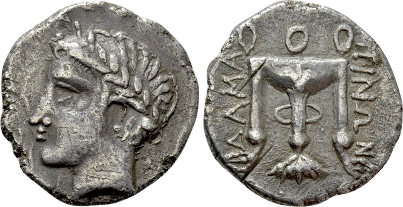ILLYRIA. Damastion. Tetradrachm (Circa 380-365/0 BC). 

Obv: Laureate head of ...