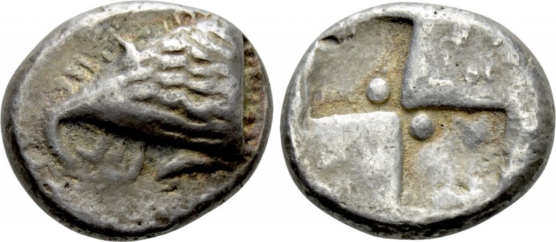 PAPHLAGONIA. Sinope. Drachm (Circa 490-425 BC). 

Obv: Head of sea-eagle left,...