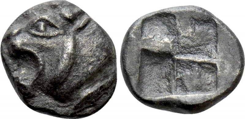 MYSIA. Kyzikos. Obol (Circa 5th century BC). 

Obv: Head of lion left; below t...