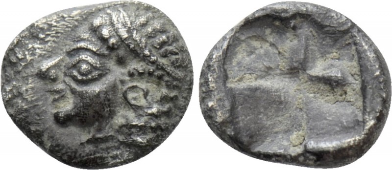 IONIA. Kolophon. Tetartemorion (Circa 530/25-500 BC). 

Obv: Archaic head of A...
