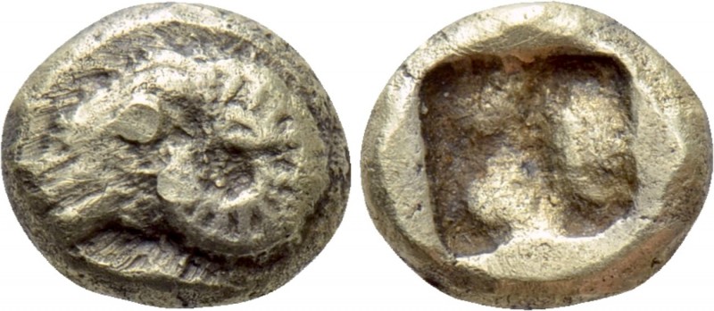 IONIA. Phokaia. Foureé 1/24 Stater (Circa 625/0-522 BC). 

Obv: Head of ram le...