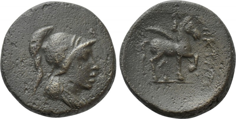 PHRYGIA. Epikteteis. Ae (2nd-1st centuries BC). 

Obv: Helmeted and draped bus...