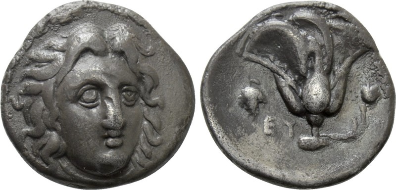 CARIA. Rhodes. Didrachm (Circa 305-275 BC). 

Obv: Head of Helios facing sligh...