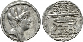 SELEUCIS & PIERIA. Seleukeia Pieria. Tetradrachm (105/4-83/2 BC). Dated CY 12 (98/97 BC)