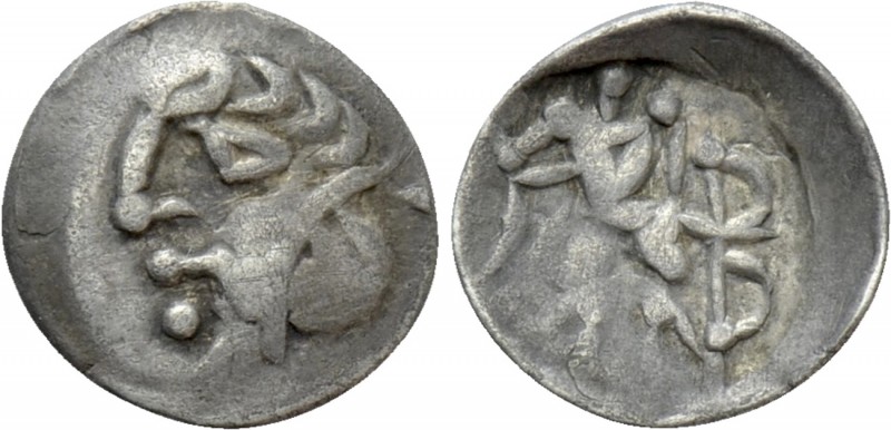 CENTRAL ASIA. Sogdiana. Unknown Ruler. Obol (4th-5th century AD). 

Obv: Styli...