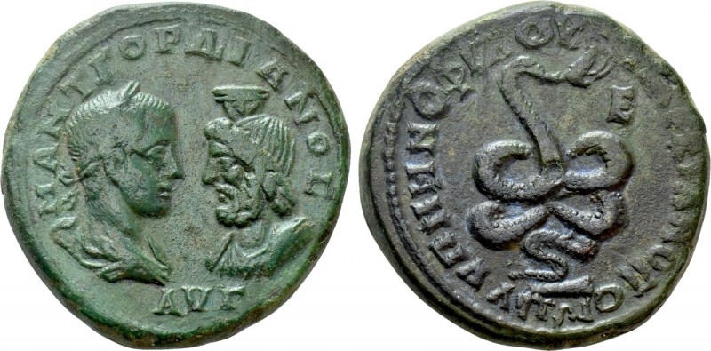 MOESIA INFERIOR. Marcianopolis. Gordian III, with Serapis (238-244). Ae Pentassa...