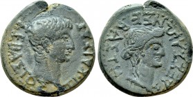 MACEDON. Edessa. Tiberius with Julia Augusta (Livia) (14-37). Ae