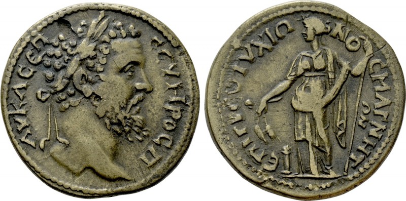 IONIA. Magnesia ad Maeandrum. Septimius Severus (193-211). Ae. 

Obv: AV K CЄΠ...