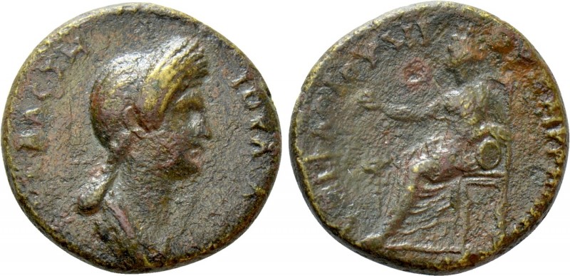 IONIA. Smyrna. Julia Titi (Augusta, 79-90/1). Assarion. L. Mestrius Florus, proc...