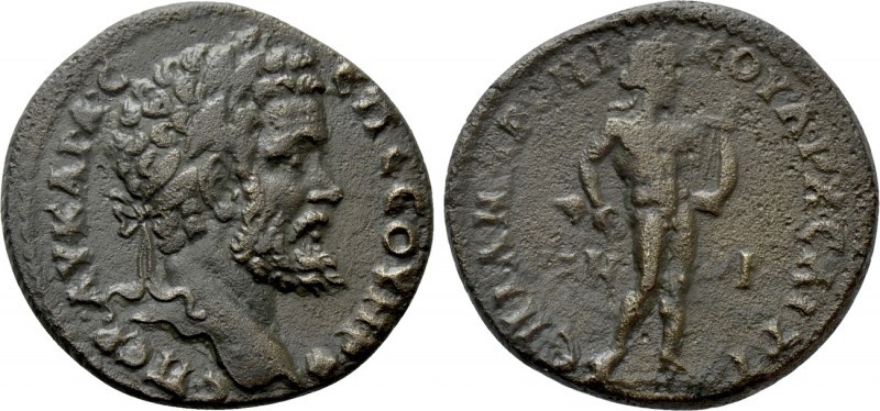 LYDIA. Saitta. Septimius Severus (193-211). Ae. 

Obv: ΑΥ ΚΑΙΣ Λ CΕΠ ΣΕΟΗΡΟΣ Π...