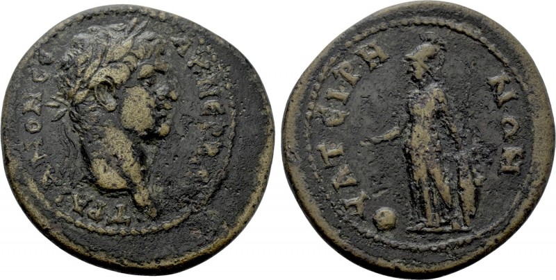 LYDIA. Thyateira. Trajan (98-117). Ae. 

Obv: AV NERBAN TPAIANON CE. 
Laureat...