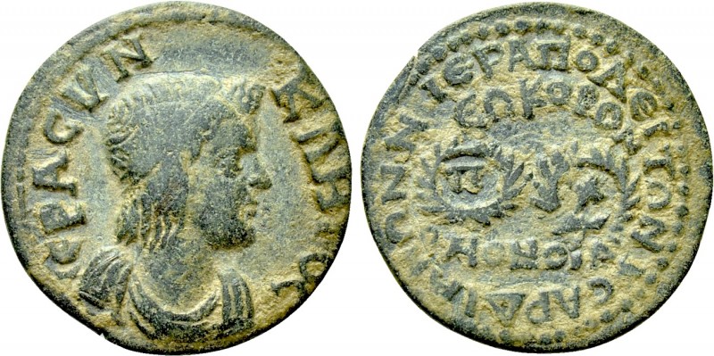 PHRYGIA. Hierapolis. Pseudo-autonomous. Homonoia with Sardeis. Time of Philip I ...