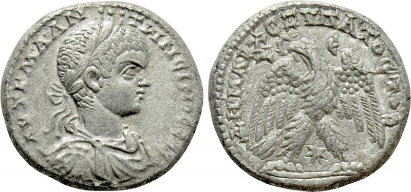 SELEUCIS & PIERIA. Antioch. Elagabalus (218-222). Tetradrachm. 

Obv: AVT K M ...
