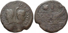 GALLIA. Lugdunum. Octavian (Circa 36 BC) with Divus Julius Caesar. Dupondius