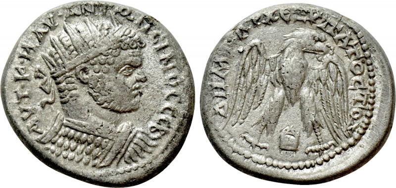 MESOPOTAMIA. Edessa. Caracalla (198-217). Tetradrachm. 

Obv: AVT K M AV ANTΩN...