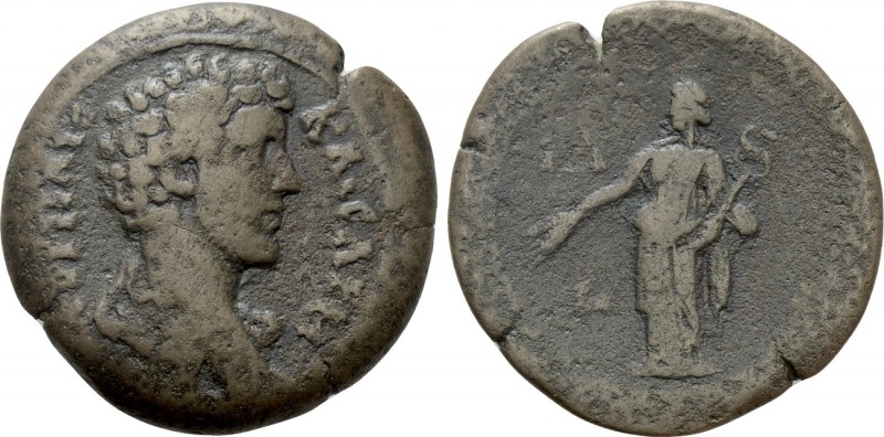 EGYPT. Alexandria. Marcus Aurelius (Caesar, 138-161). Ae Tetradrachm (Year 14 = ...