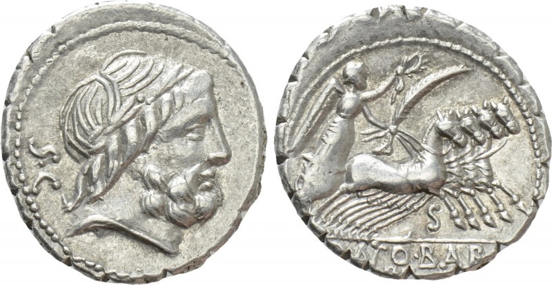 Q. ANTONIUS BALBUS. Serrate Denarius (83-82 BC). Rome. 

Obv: Laureate head of...