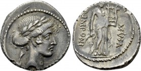 Q. POMPONIUS MUSA. Denarius (56 BC). Rome