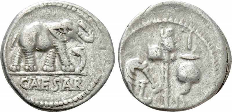 JULIUS CAESAR. Denarius (49 BC). Military mint traveling with Caesar. 

Obv: C...