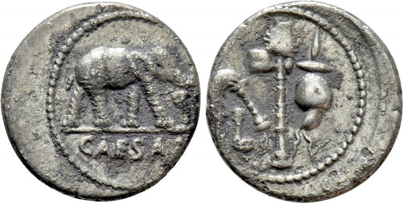 JULIUS CAESAR. Denarius (49 BC). Military mint traveling with Caesar. 

Obv: C...