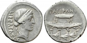 LOLLIUS PALICANUS. Denarius (45 BC). Rome