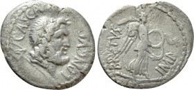 M. JUNIUS BRUTUS. (42 BC). Denarius. P. Servilius Casca Longus, moneyer