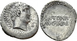 MARK ANTONY. Denarius (32 BC). Athens. M. Junius Silanus, proconsul