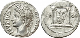 AUGUSTUS (27 BC-14 AD). Denarius. Uncertain Spanish mint, possibly Colonia Patricia