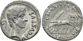 AUGUSTUS (27 BC-14 AD). Denarius. Rome. C. Marius C.f. Tro(mentina tribu), moneyer
