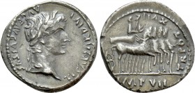 TIBERIUS (14-37). Denarius. Lugdunum