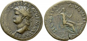 NERO (54-68). Dupondius. Lugdunum