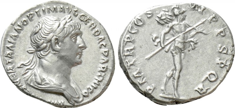 TRAJAN (98-117). Denarius. Rome. 

Obv: IMP CAES NER TRAIANO OPTIM AVG GER DAC...