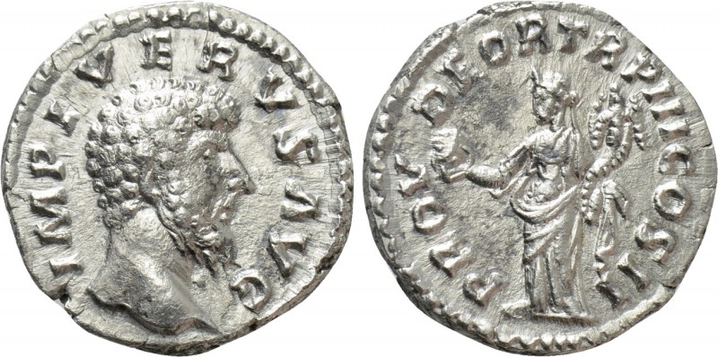 LUCIUS VERUS (161-169). Denarius. Rome. 

Obv: IMP L VERVS AVG. 
Bare head ri...