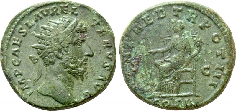 LUCIUS VERUS (161-169). Dupondius. Rome. 

Obv: IMP CAES L AVREL VERVS AVG. 
...