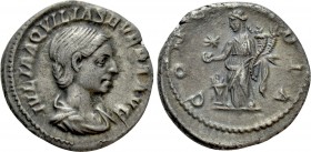 AQUILIA SEVERA (Augusta, 220-221 & 221-222). Denarius. Rome
