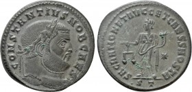 CONSTANTIUS I (Caesar, 293-305). Follis. Ticinum