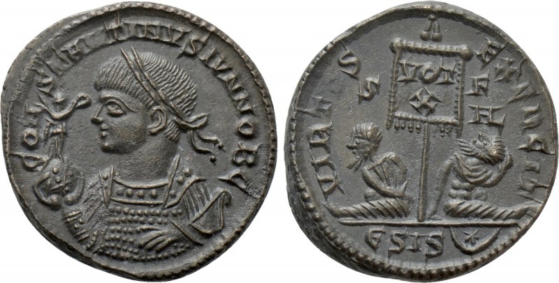 CONSTANTINE II (Caesar, 316-337). Follis. Siscia. 

Obv: CONSTANTINVS IVN NOB ...