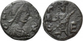 LEO I with VERINA (457-474). Nummus. Uncertain mint