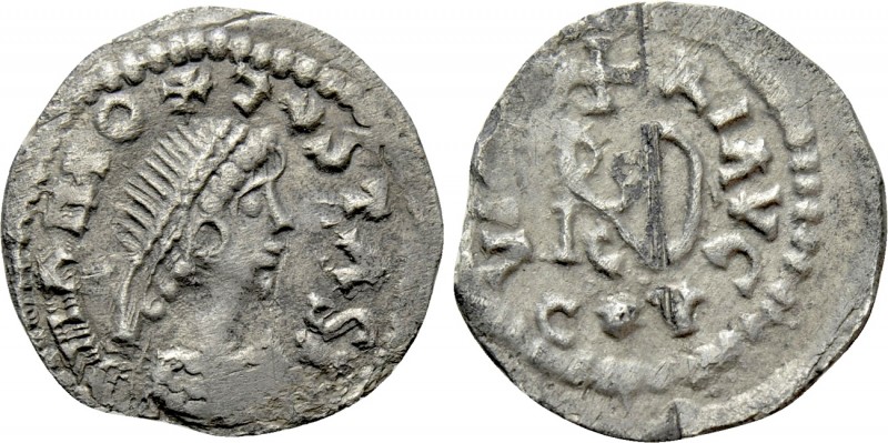 GEPIDS. Theodoric (489-526). 1/4 Siliqua. Sirmium. In the name of Byzantine empe...
