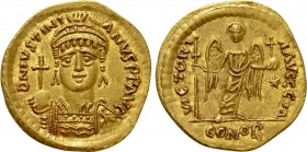 JUSTINIAN I (527-565). GOLD Solidus. Rome