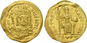 JUSTIN II (565-578). GOLD Solidus. Constantinople. Leight weight issue of 22 Siliquae