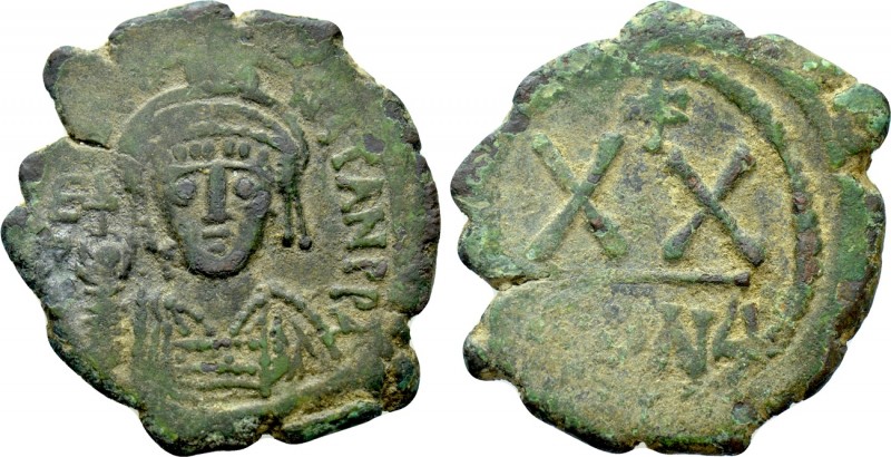 TIBERIUS II CONSTANTINE (578-582). Half Follis. Constantinople. 

Obv: D m TIB...
